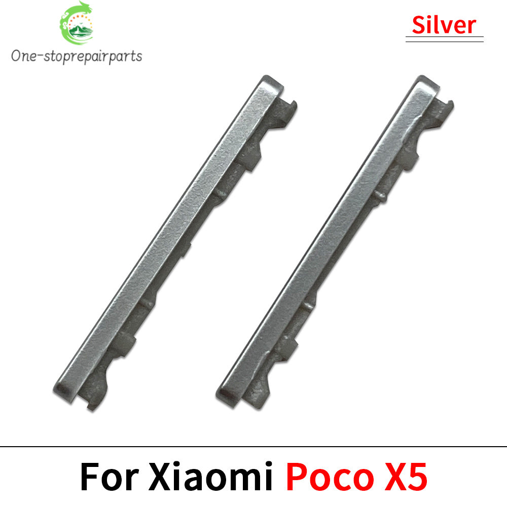 10Pcs/Lot, Side Keys Key Power and Volume Buttons For Xiaomi Poco X4 X5 X6 Pro 5G Replacement Parts  Xiaomi  Xiao mi phone repair parts