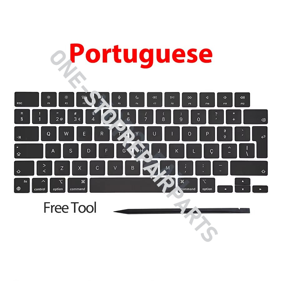 Laptop A2442 A2485 A2779 A2780 A2918 A2991 A2992 A2681 Keycaps Keys Key Cap set For Macbook Pro M1 M2 M3 14" 16" Keyboard Repair Macbook repair parts