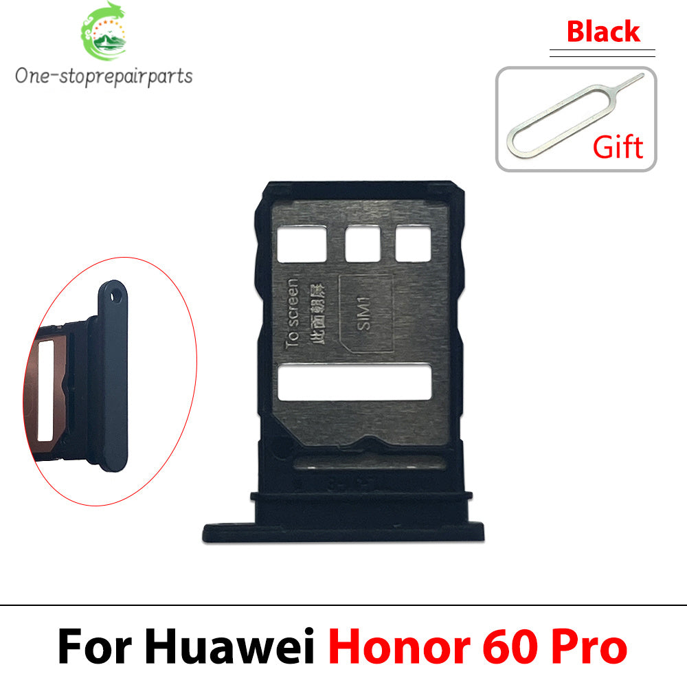 New For Huawei Honor 60 80 Pro Se SIM Card Tray Slot Holder Adapter Accessories Huawei phone repair parts