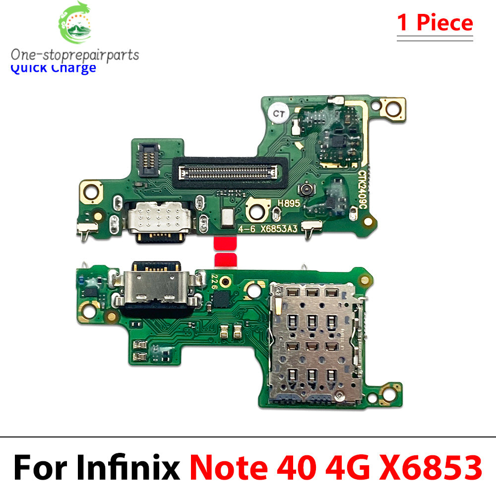 USB Charger Dock Connector Charging Port Microphone Flex Cable For infinix Note 30 30i 40 40X 50 50X Pro Plus VIP 4G 5G  infinix phone repair parts