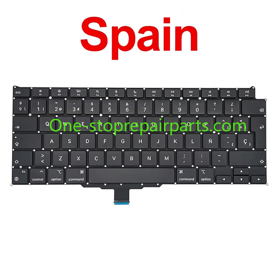 New Laptop A2337 Keyboard For Macbook Air 13" M1 A2337 Keyboard Replacement US UK FR SP IT DE RU AE Layout 2020 Year Macbook repair parts