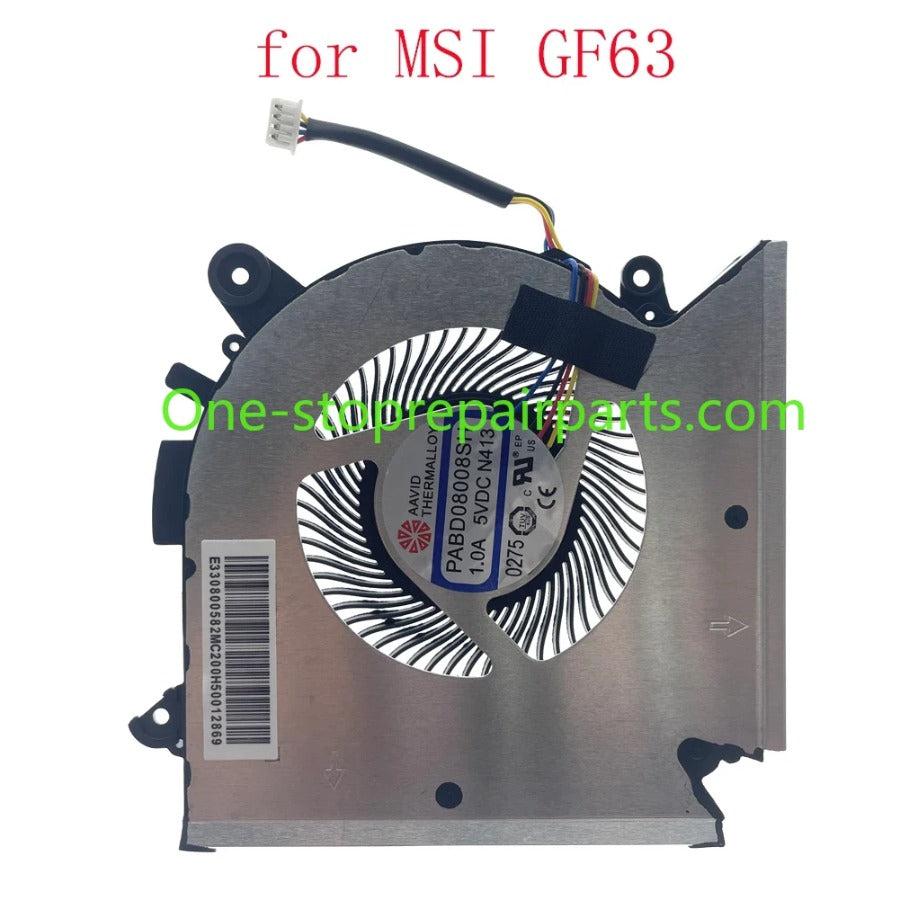 Replacement CPU Cooling Fan for MSI GF63 Thin GF63 9RCX-818 9SC-066 8SC-030 Series N413 MSI laptop repair parts