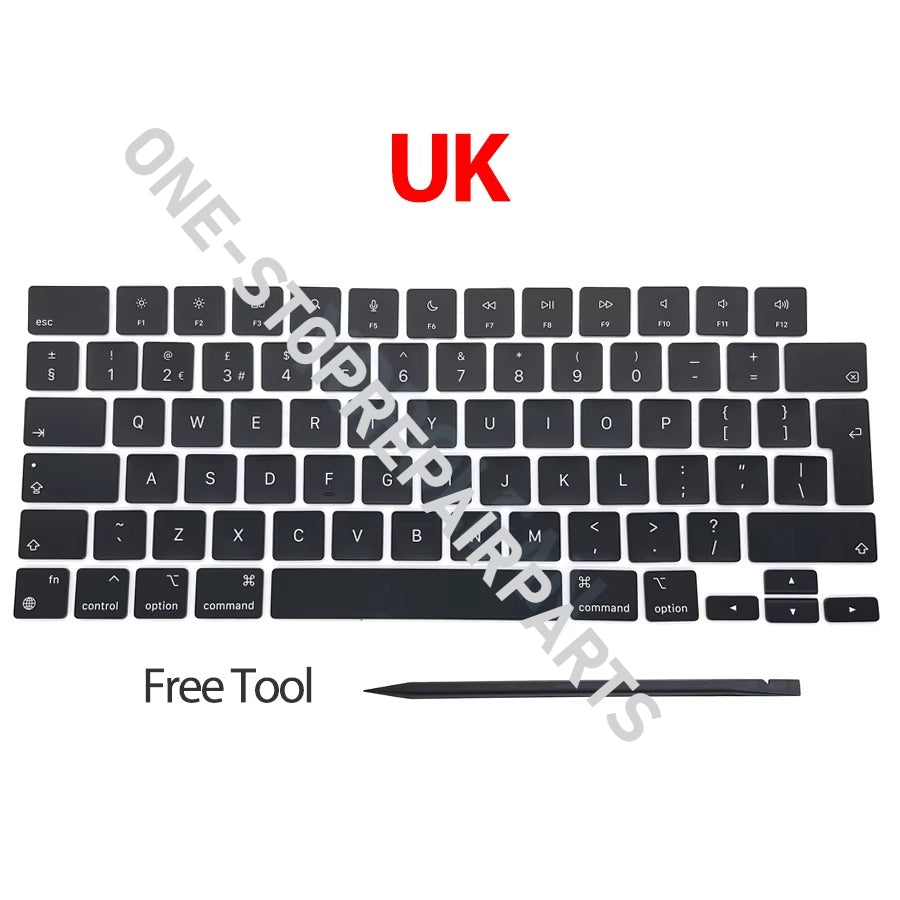 Laptop A2442 A2485 A2779 A2780 A2918 A2991 A2992 A2681 Keycaps Keys Key Cap set For Macbook Pro M1 M2 M3 14" 16" Keyboard Repair Macbook repair parts