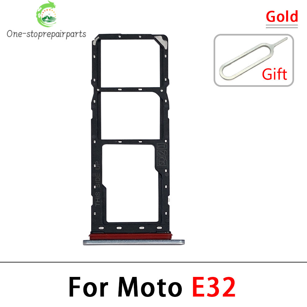 New For Motorola Moto E6i E20 E30 E40 E32 Edge 20 Pro SIM Card Slot SD Card Tray Holder Adapter Motorola phone repair parts