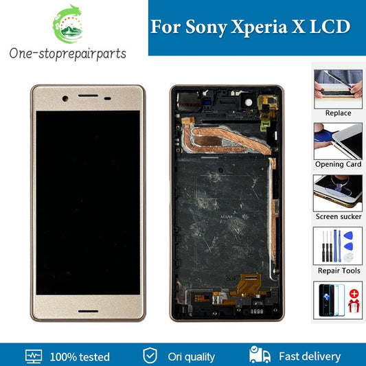 5.0" Original LCD with Frame Replacement For SONY Xperia X F5121 F5122 LCD Display Touch Screen For SONY Xperia X Display Screen Sony phone repair parts