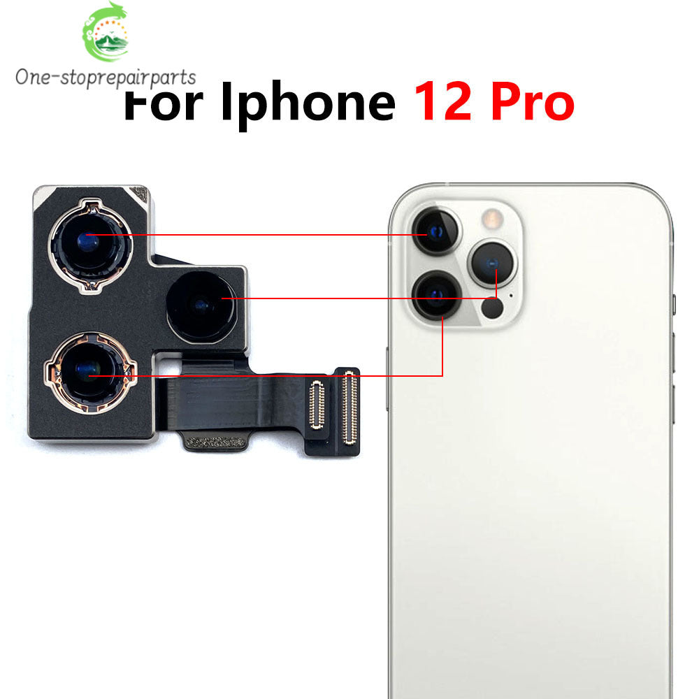 New For iPhone 11 12 13 14 15 Pro 11Pro 12Pro 13Pro 14Pro 15Pro Max Mini Plus Rear Big Back Camera Flex Cable Main Camera Module iPhone phone repair parts
