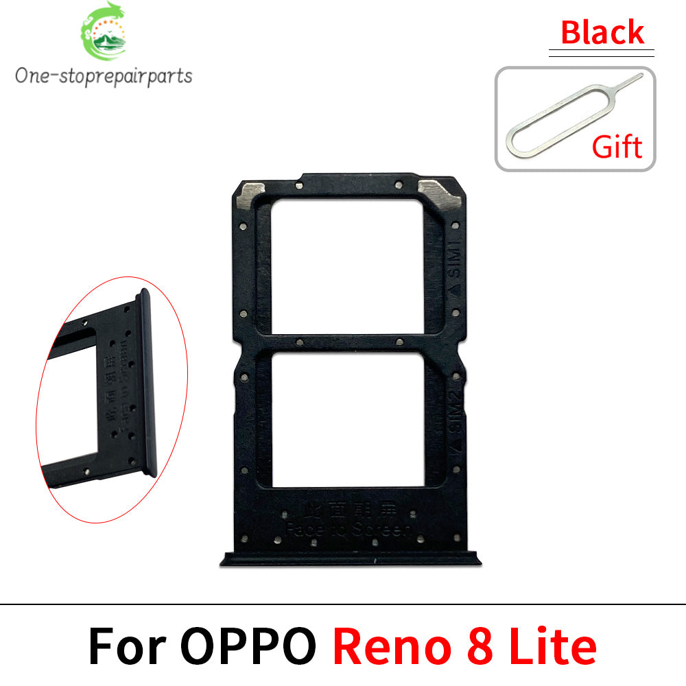 New For OPPO Reno 5 6 8 10 8T Pro Lite 4G 5G SIM Card Slot SD Card Tray Holder Adapter OPPO phone repair parts