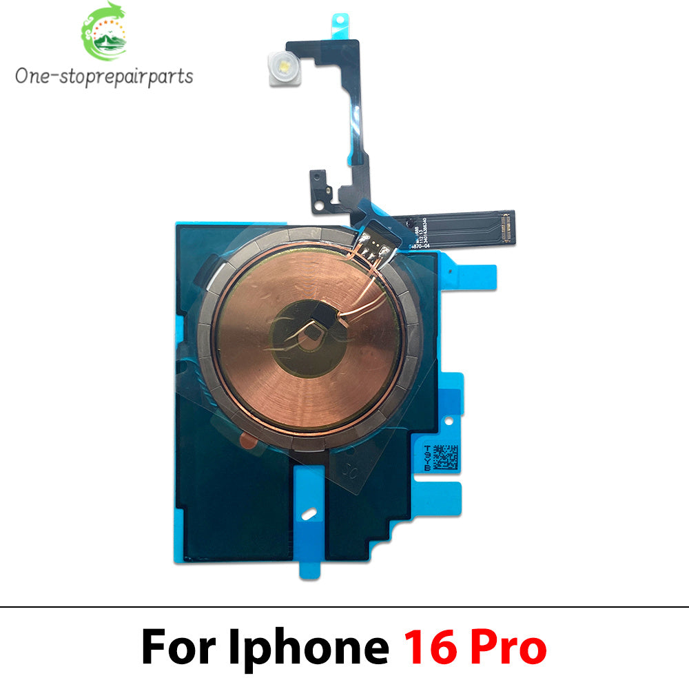 Wireless Charging Coil Flex Cable For iPhone 14 15 16 17 Pro Max Plus Air Charger Panel Sticker WPC Pad Chip Volume Tape Parts iPhone phone repair parts