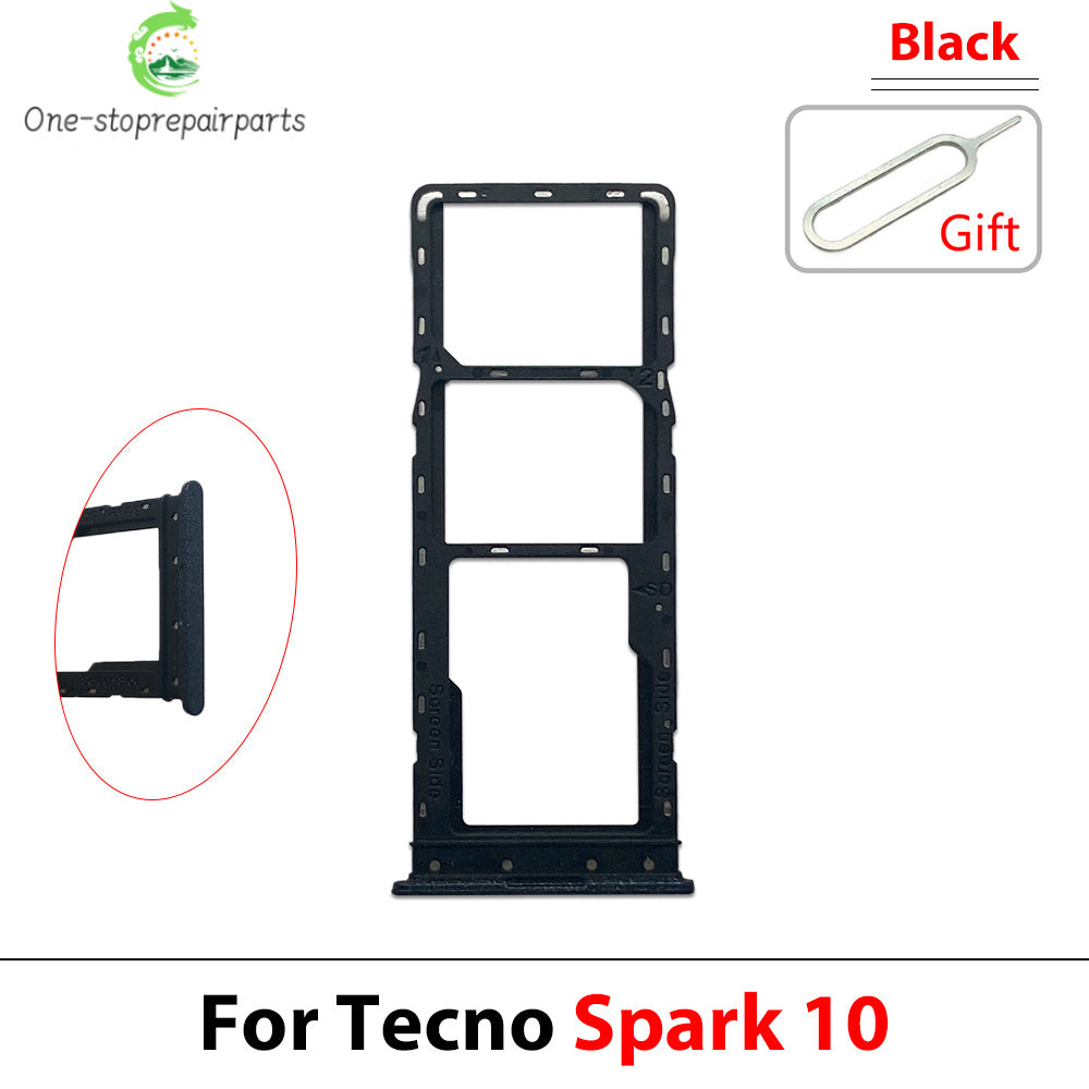 10Pcs, New For Tecno Spark 10 10C 20 20C 30C Pro / For Infinix Zero 30 4G 5G SIM Card Tray Slot Holder Replacement Parts  infinix phone repair parts