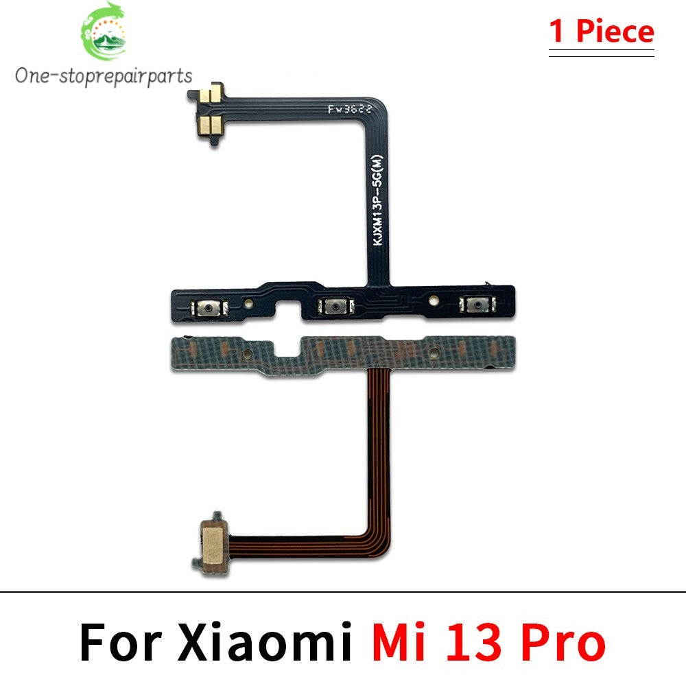 10Pcs, Volume Button Power Switch On Off Button Flex Cable For Xiaomi Mi 11 11T 12 12T 12s 13 14 Pro Lite 12s Ultra  Xiaomi  Xiao mi phone repair parts