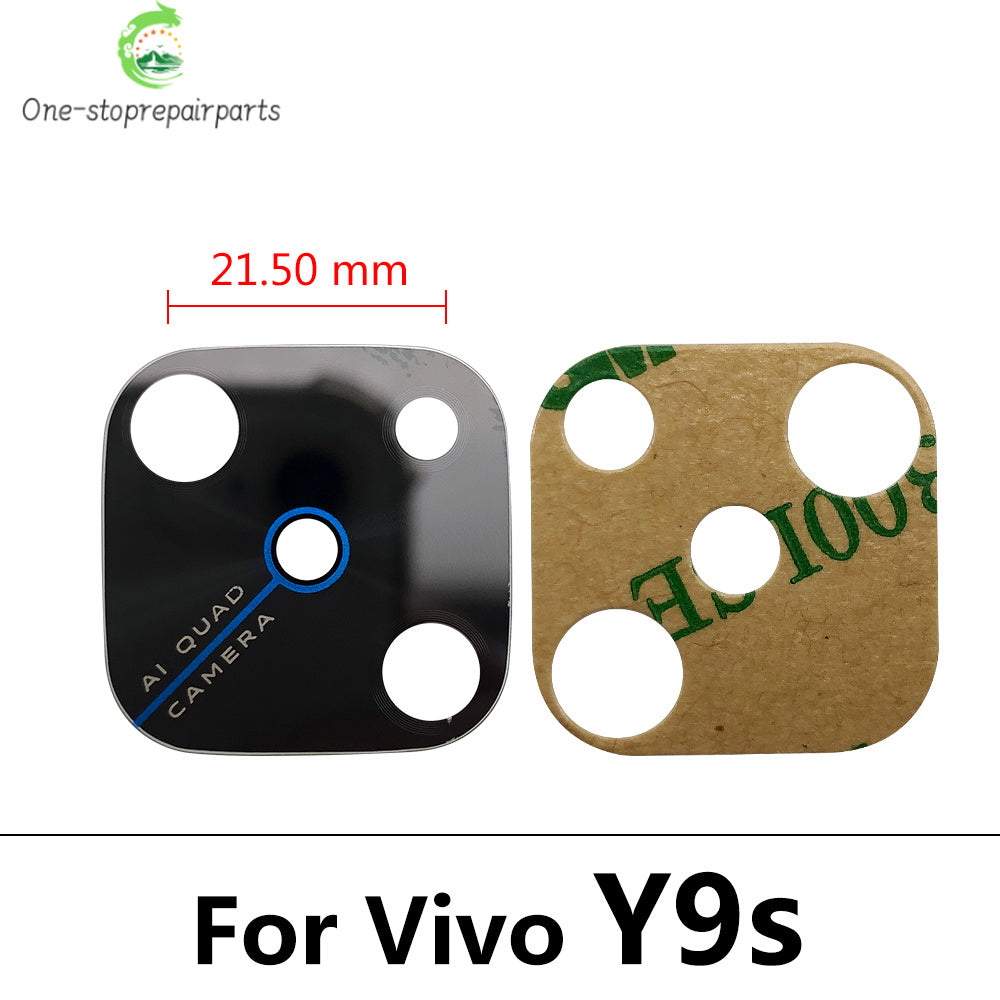 10Pcs/Lot, Back Rear Camera Glass Lens With Adhesive For Vivo IQOO 3 U3 Z1 S7 S9 S9e V17 X21 X50 Y9S Y20 Y31 Y51 Y51S Y73S Y93S Vivo phone repair parts