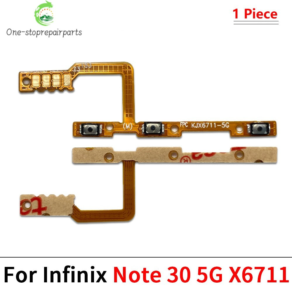 Power Switch On/Off Button Volume Key Button Flex Cable For infinix Note 10 11 12 30 30i 40 Pro VIP 4G 5G X693 X695 X663  infinix phone repair parts