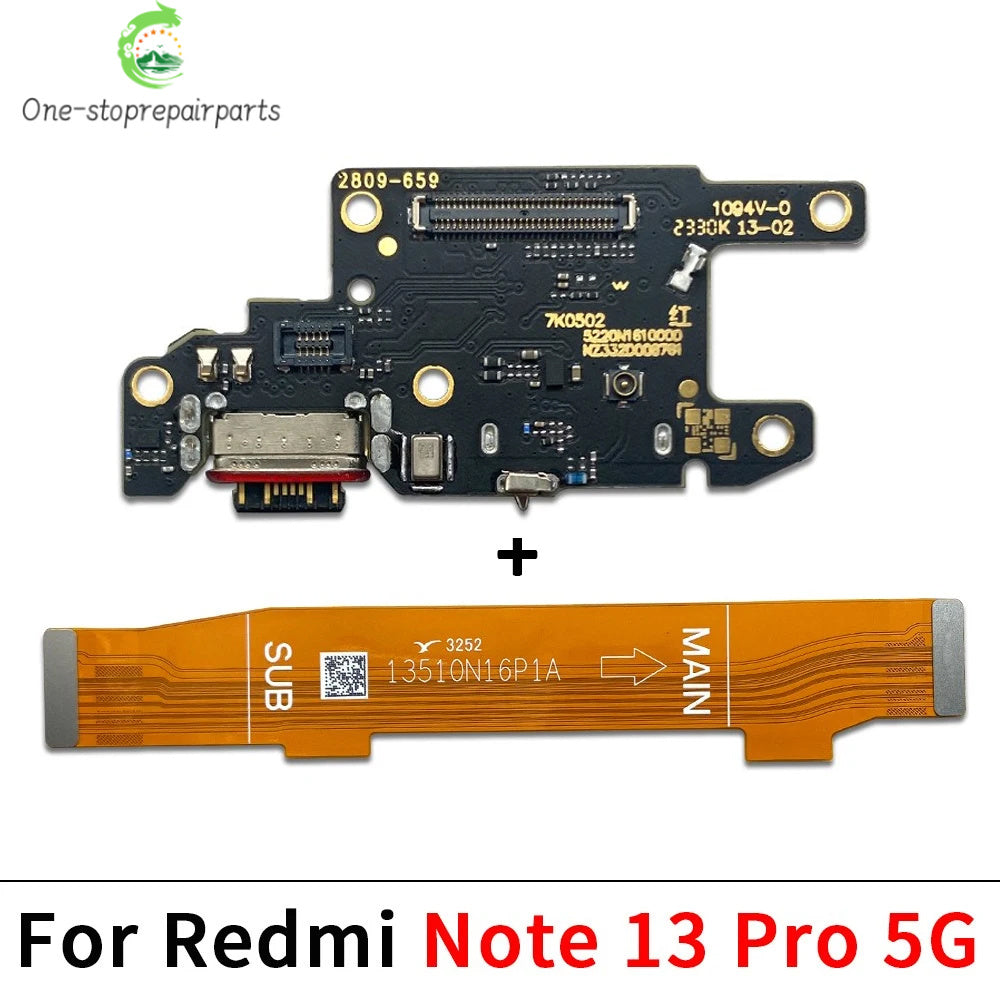 For Xiaomi Poco X5 X6 Pro Redmi Note 12 13 Pro Plus 4G 5G Dock Connector USB Charger Charging Port Flex Cable Board With Micro  Xiaomi  Xiao mi phone repair parts