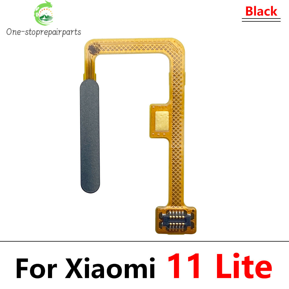 New For Xiaomi Mi 11 Mi11 Lite Fingerprint Sensor Home Return Key Menu Button Flex Ribbon Cable Black White Blue Green Xiaomi  Xiao mi phone repair parts