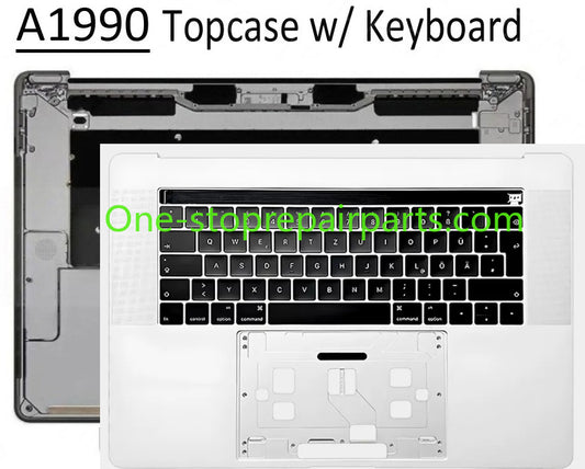 2018 2019 for Macbook Pro 15" Retina A1990 Touchbar Topcase with Keyboard US UK English FR French DE German Spanish Danish Macbook repair parts