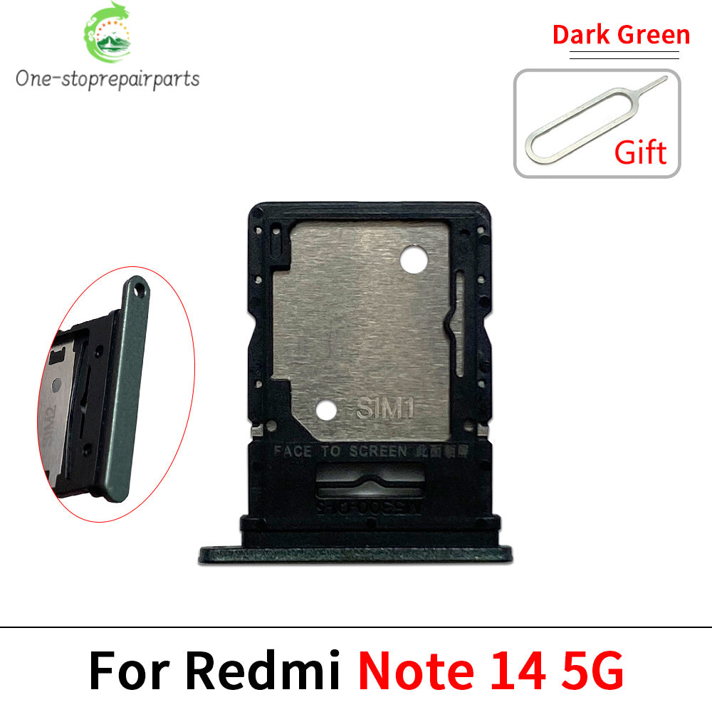 New SIM Card Slot SD Card Tray Holder Adapter For Xiaomi Redmi Note 14 Pro Plus 4G 5G  Xiaomi  Xiao mi phone repair parts