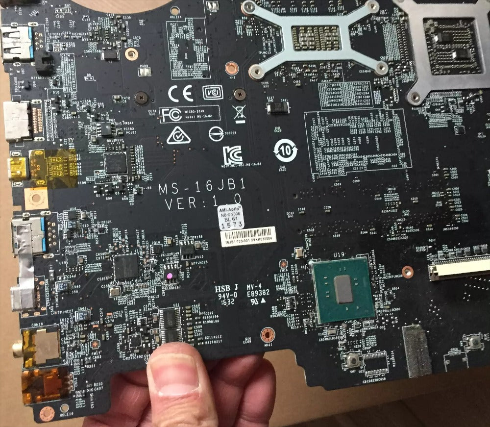 Original MS-16JB1 VER 1.0 FOR MSI GE62VR GP62VR GE72VR GP72VR LAPTOP MAINBOARD WITH GTX1060M AND CPU Fully Tested MSI laptop repair parts