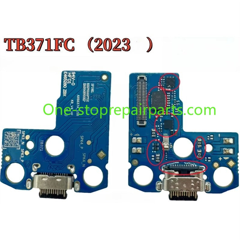 USB Charging Port Connector Plug Jack Charge Dock Board Flex Cable For Xiaoxin Pad Pro 12.7  Tab Pad Pro 12.7" 2023 TB371FC motherboard lcd repair