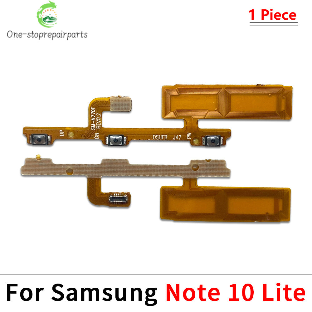 10Pcs, Volume Button Power Switch On Off Button Flex Cable For Samsung Note 10 Plus Lite Note 20 Ultra S20 S21 S23 Fe Samsung phone repair parts
