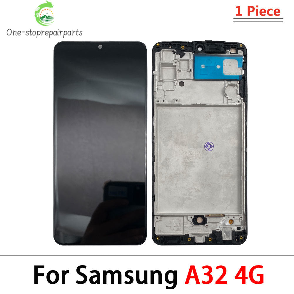 5Pcs, New Display Screen for Samsung A22 A32 A33 A53 4G 5G LCD Touch Screen Digitizer Assembly With Front Housing A Frame Samsung phone repair parts