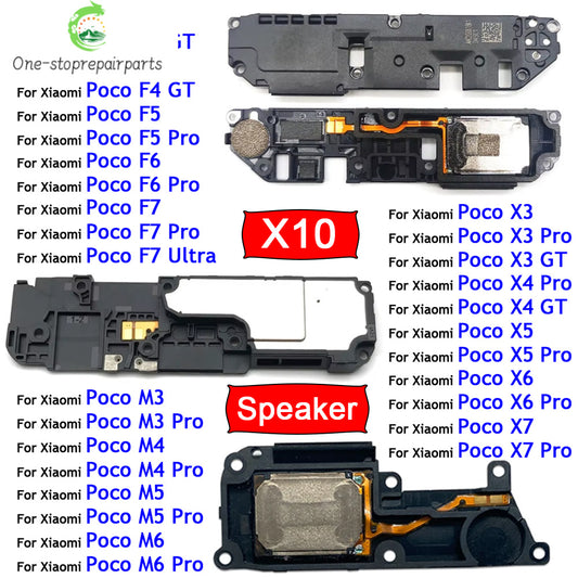 10Pcs,Loud Speaker Buzzer Ringer Loudspeaker Flex Cable For Xiaomi Poco F3 F4 F5 F6 F7 X3 X4 X5 X6 X7 GT M3 M4 M5 M5s M6 Pro 5G  Xiaomi  Xiao mi phone repair parts