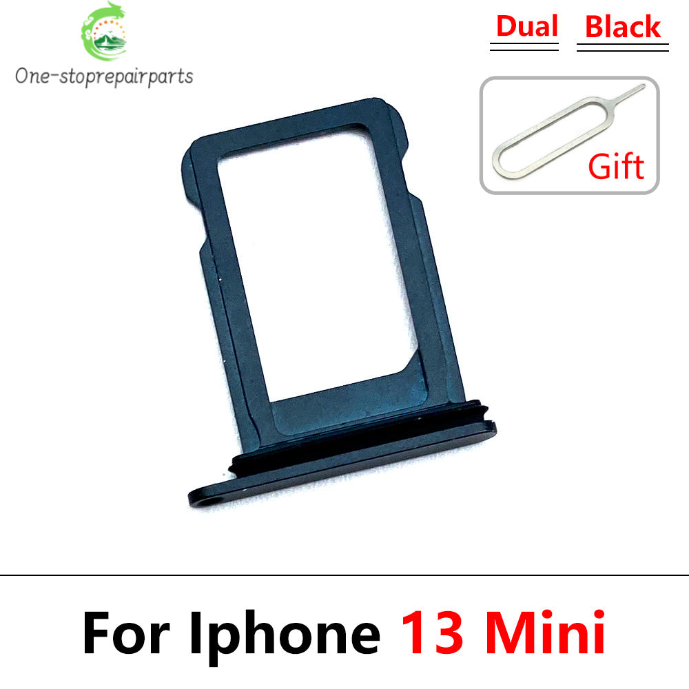10Pcs New For iPhone 13 Pro 13Pro Max Mini Dual SIM Card Tray Slot Holder Adapter Accessories iPhone phone repair parts