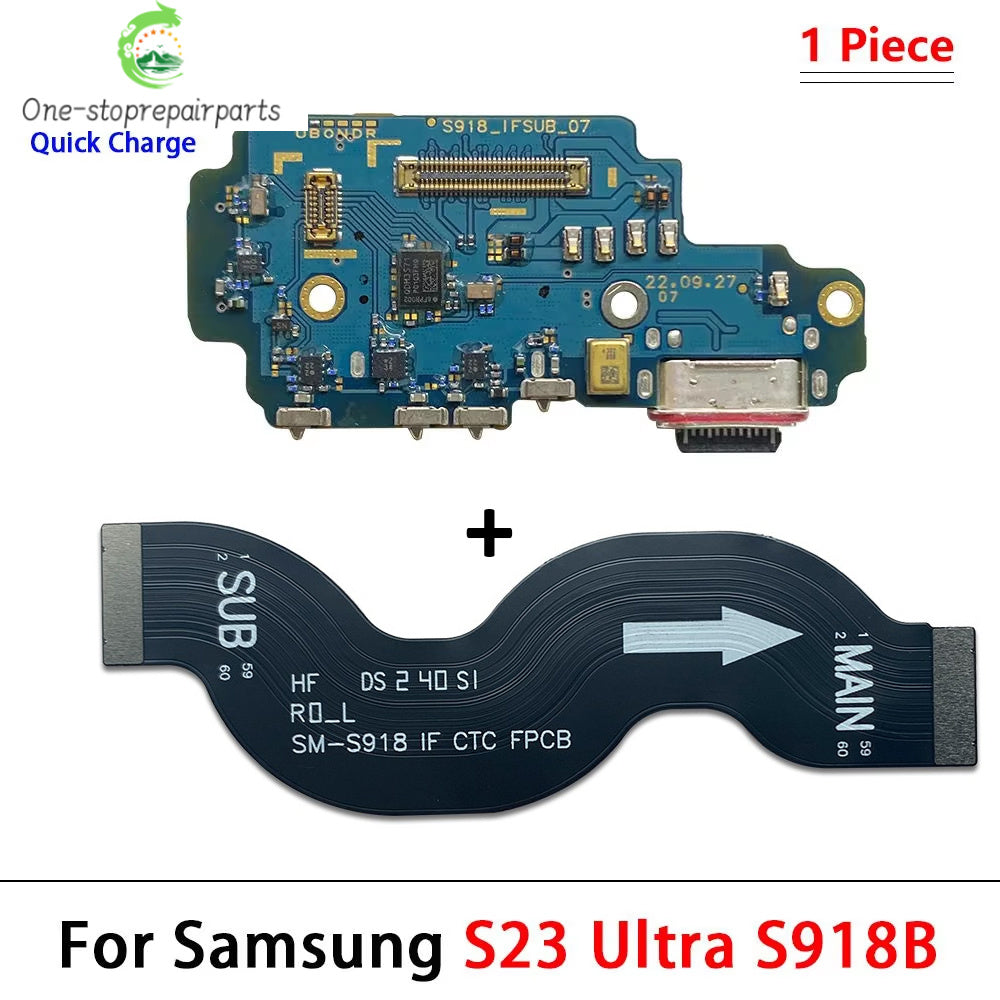 New USB Charger Charging Dock Port Connector Main Board Flex Cable For Samsung S22 S23 Plus Ultra 5G S901 S906 S908 S911 S916 Samsung phone repair parts