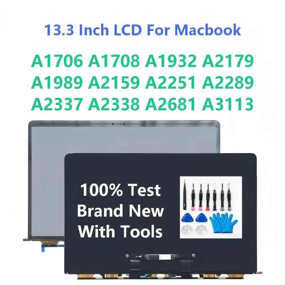 Brand New 13'' LCD Display Screen For MacBook Pro Air A1706 A1708 A1932 A1989 A2159 A2179 A2251 A2289 A2337 A2338 A2681 A3113 Macbook laptop repair parts