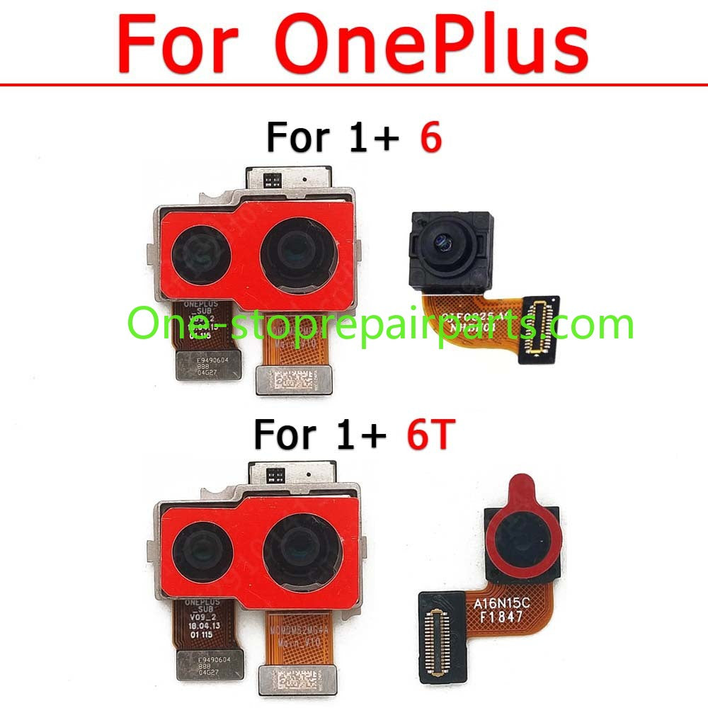 Rear Front Camera For OnePlus 6 T One Plus 6T Selfie Frontal Back Facing Backside Camera Module Flex OnePlus phone repair parts