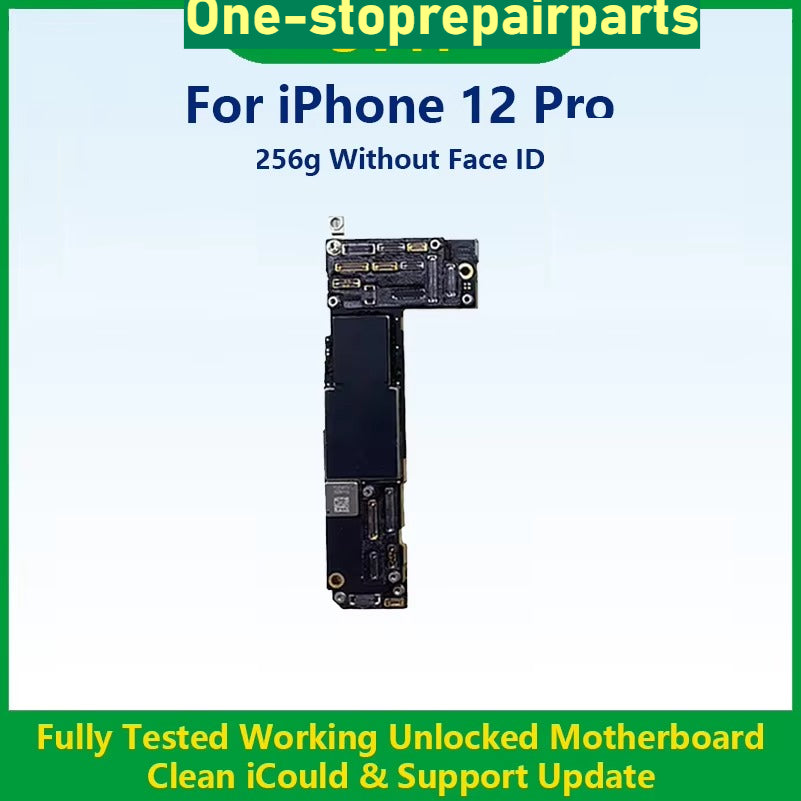 Fully Tested Authentic Motherboard For iPhone 12 64g/128g/256g Unlocked Mainboard With Face ID Cleaned iCloud Support Update iPhone phone repair parts
