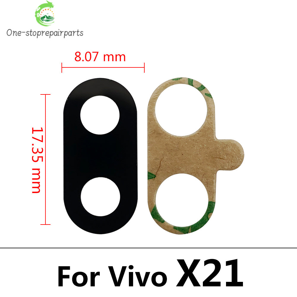 10Pcs/Lot, Back Rear Camera Glass Lens With Adhesive For Vivo IQOO 3 U3 Z1 S7 S9 S9e V17 X21 X50 Y9S Y20 Y31 Y51 Y51S Y73S Y93S Vivo phone repair parts