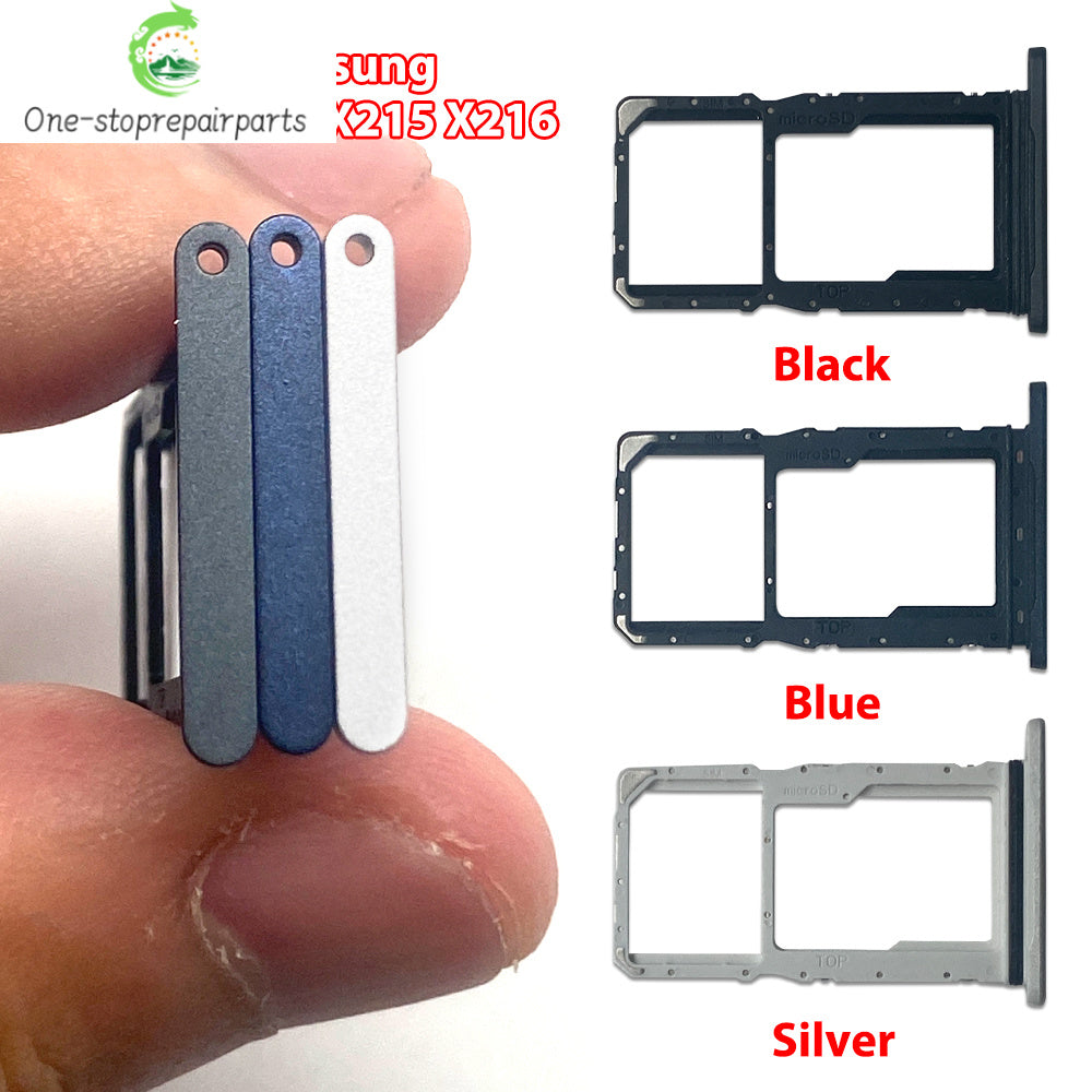 New For Samsung Tab A9+ A9 Plus 11" X210 X215 X216 SIM Card Tray Slot Micro SD Chip Holder Pocket Drawer Dual Single SIM Card Samsung phone repair parts