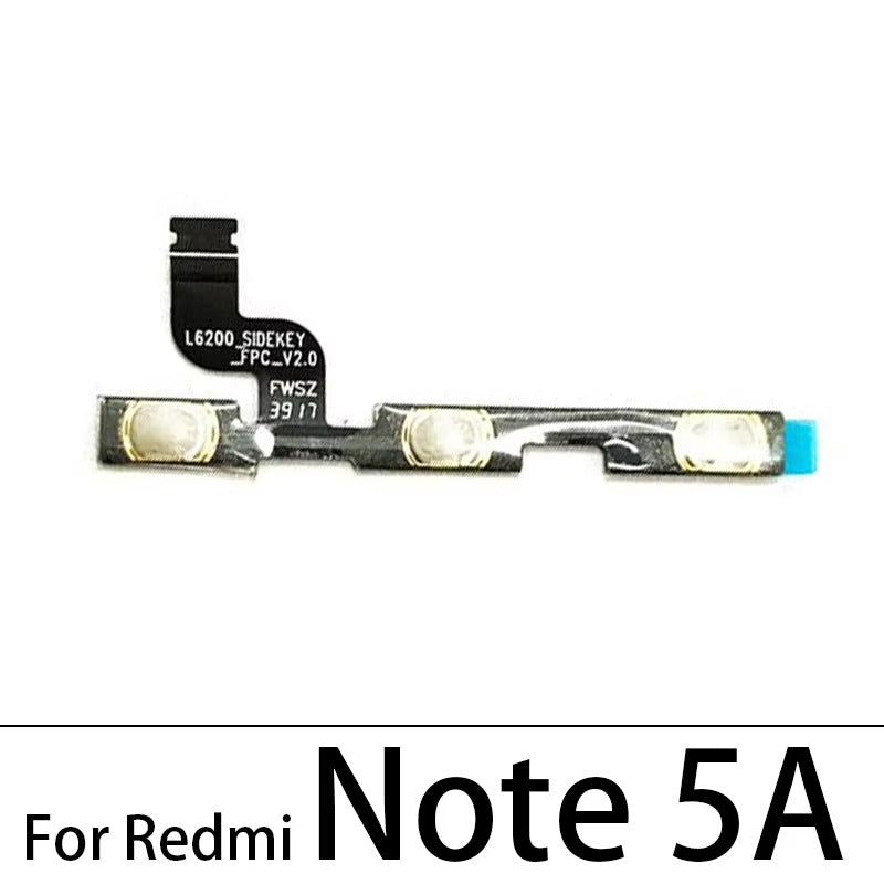 Volume Button Power Switch On Off Button Flex Cable For Xiaomi Redmi Note 3 4 4X 5 5A 6 7 8 8T 9 9T 10 Pro 9s 5G Power Key Xiaomi  Xiao mi phone repair parts