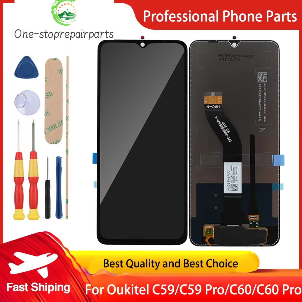 Display Touch New For Oukitel C59 Pro C60 Pro C61 Pro C62 Pro C72 LCD Screen Digitizer Assembly With Frame Free Tools Other Brand Phone repair parts