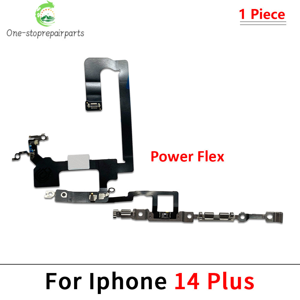 New For iPhone 13 14 15 Pro Max Mini Plus Power Volume Buttons Key Switch Flex Cable With Metal Material Replacement Parts iPhone phone repair parts