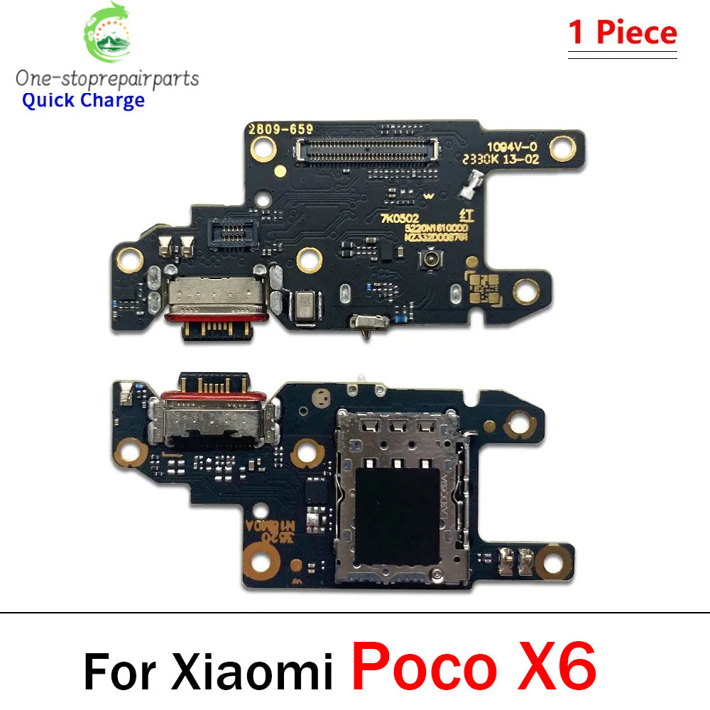 Dock Connector Micro USB Charger Charging Port Flex Cable Microphone Board For Xiaomi Poco X6 X7 M6 F6 F7 Pro 4G 5G  Xiaomi  Xiao mi phone repair parts