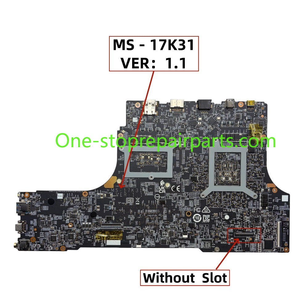 MS-17K31 For MSI Workstation WE76 11UM Laptop Motherboard With i9-11900H CPU DDR4 RTX A5000 16GB-GPU 100% Fully Tested MSI laptop repair parts