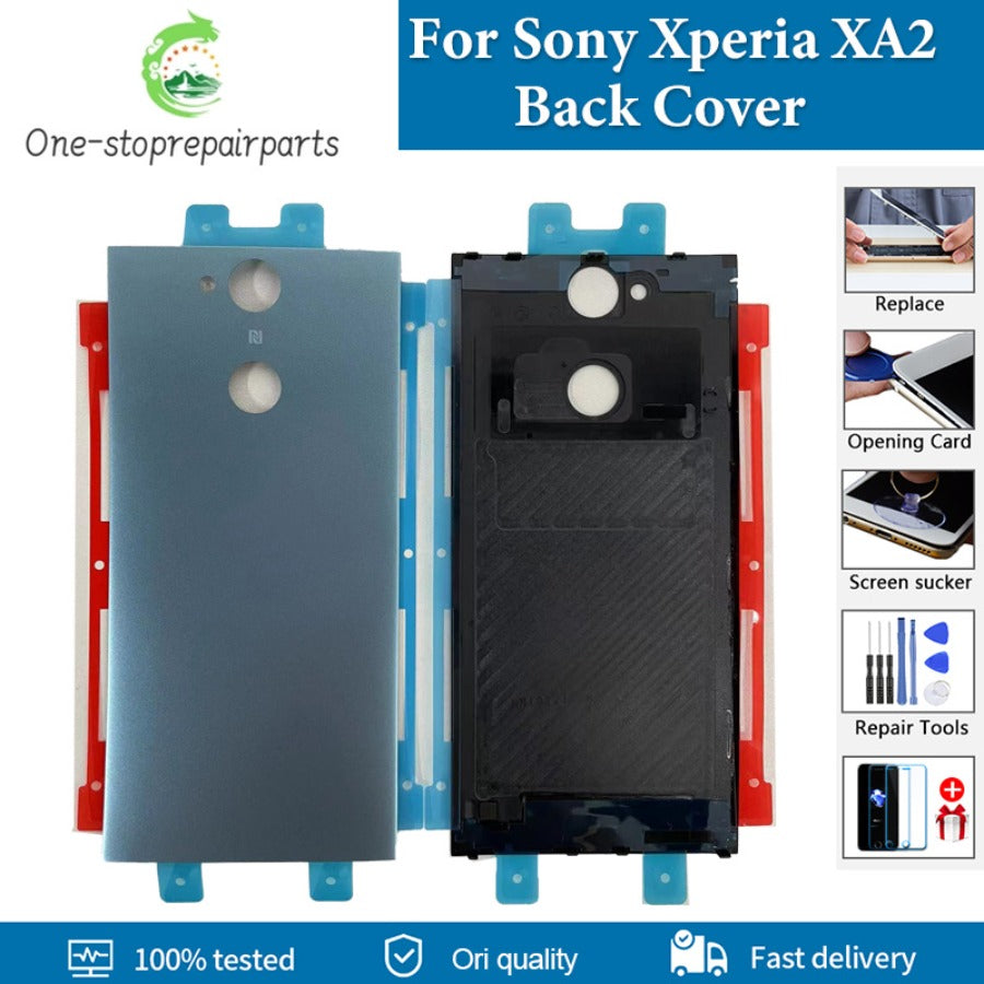 Original Back Battery Cover For Sony Xperia XA2 Battery Cover H4113 H3113 H4133 H3123 Housing Door Rear Case Replacement Sony phone repair parts