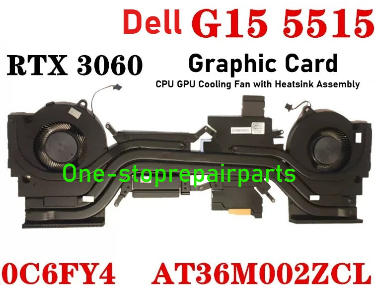 CPU GPU Cooling Fan Heastsink Assemble For Dell G15 5510 5511 5515 5520 5521 5525 Radiator Fan Module 0JPVVG 05YW78 0CD2W3 0C6FY4 060XK7 08J8F5 0Y5MJD 0XF50C 0G7V1F 01FM26 0V1KC2 Dell laptop repair parts