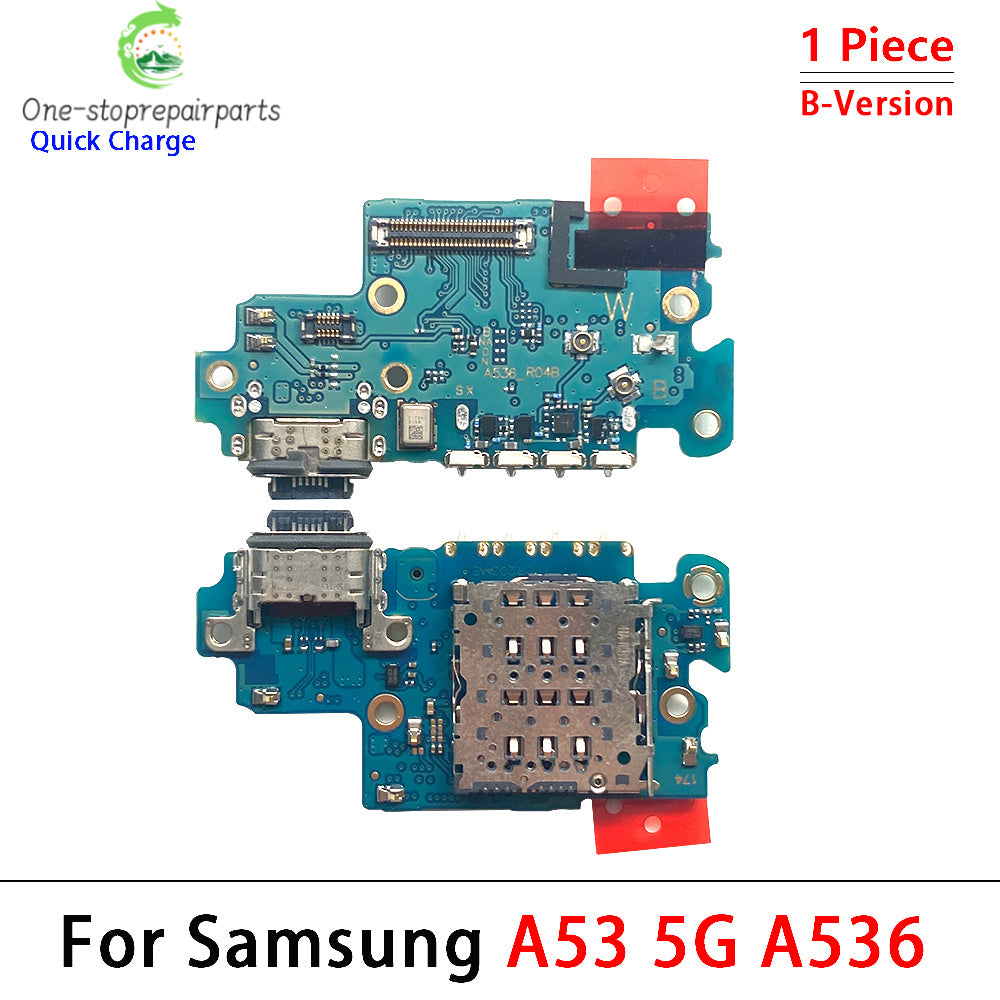 10Pcs, USB Charging Port Dock Charger Connector Board Flex Cable For Samsung A13 A23 A33 A53 A52 A72 A14 A24 A34 A54 4G 5G Samsung phone repair parts
