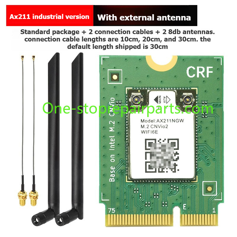 Laptop computer Wifi Card for Intel 9560NGW AX203NGW AX201NGW AX211NGW  Killer1675I 1650I 1550I 9462 9461NGW CNVio IPEX4 WIFI6E Wi-Fi 6E Bluetooth 5.3 Wireless Card
