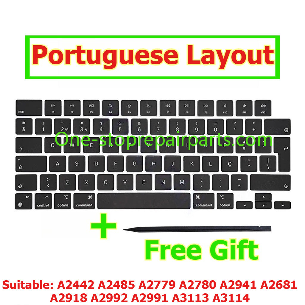 Keycap Key Cap keycaps A2442 A2485 A2779 A2780 A2941 A2681 A2918 A2992 A2991 A3113 A3114 for Macbook 14" 16 13 keyboard repair