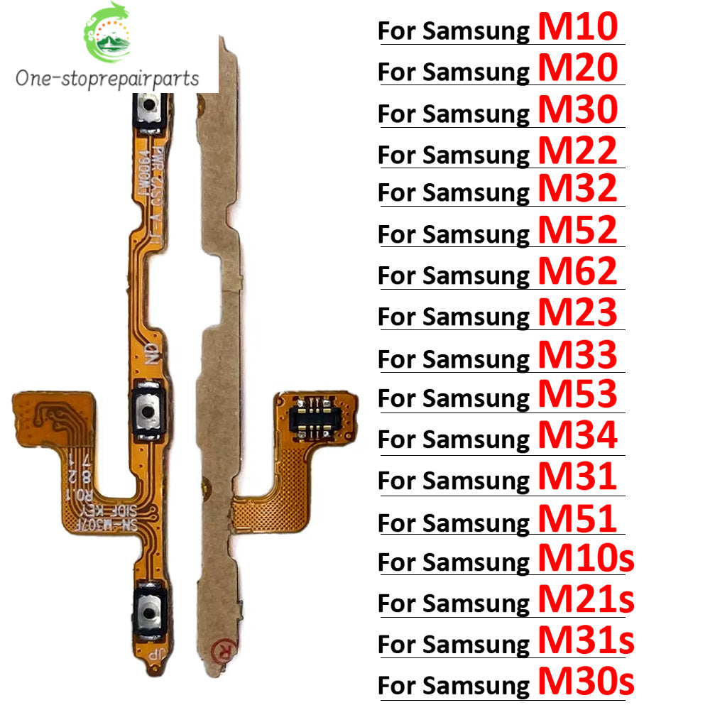 Power On Off Volume Side Button Key Flex Cable For Samsung M30s M10 M20 M30 M22 M32 M52 M62 M23 M33 M53 M34 M10s M31 M51 M31s Samsung phone repair parts