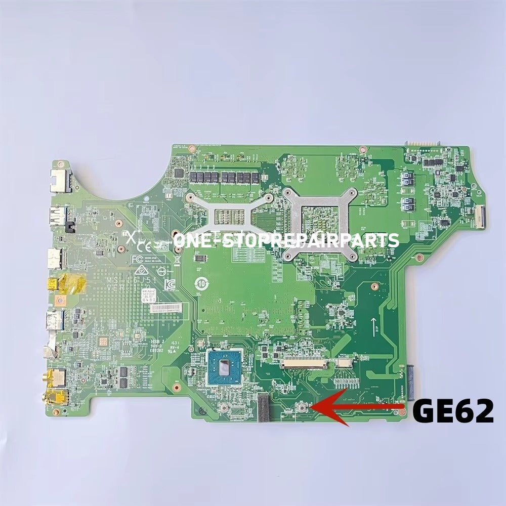 For MSI GE62 GE72 Motherboard MS-17951 MS-1795 MS-16J51 MS-16J5 GTX960M I5-6300HQ i7-6700HQ100% Test OK MSI laptop repair parts