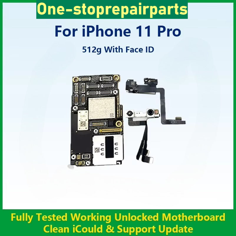 Fully Tested Authentic Motherboard For iPhone 11 Pro Max 64g/256g Unlocked Mainboard Without Face ID Clean iCloud Fast Shipping iPhone phone repair parts