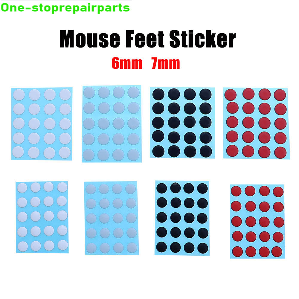 2Set 6mm 7mm Diameter ICE Version Esports Mouse Skates Mouse Feet DIY Universal Dot Mouse Pad Antii-slip Mouse Feet Sticker Game console repair parts