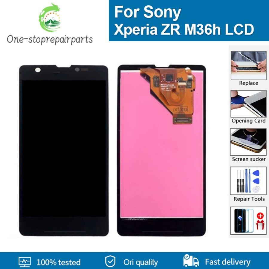 4.6" Original For SONY Xperia ZR M36h C5502 C5503 Display Touch Screen Digitizer Assembly Replacement For SONY ZR LCD Display Sony phone repair parts