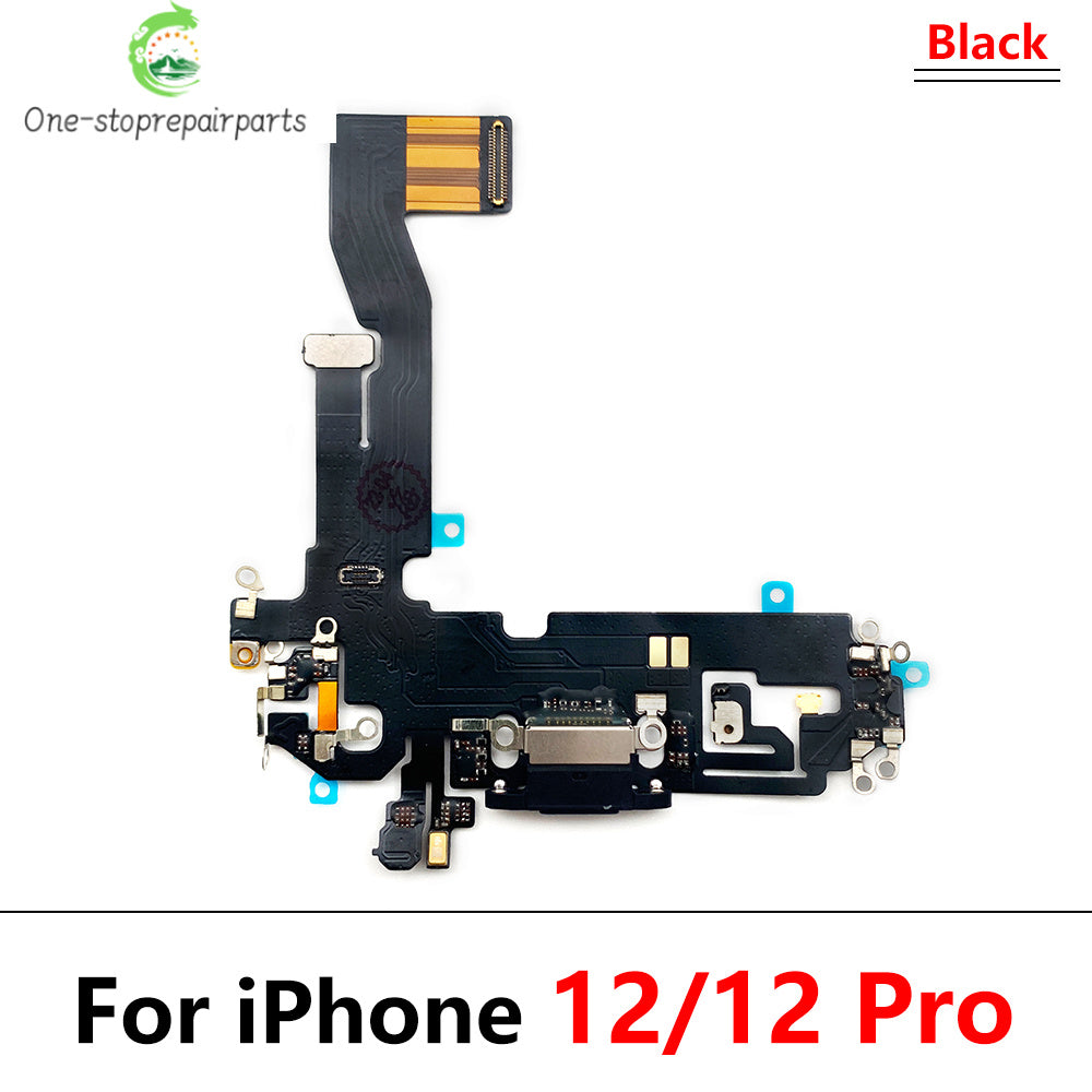 New USB Charging Port Charger Board Flex Cable For iPhone 12 Pro 12Pro Max Mini Dock Connector With Microphone iPhone phone repair parts