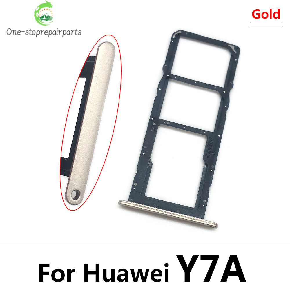 New For Huawei Y6S Y7A Y9S Micro Nano SIM Card Holder Tray Slot Holder Adapter Socket Huawei phone repair parts