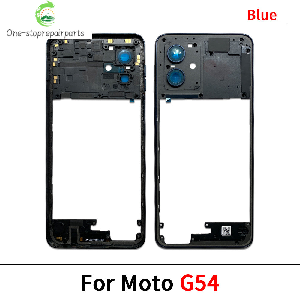 New Middle Frame For Motorola Moto G04 G14 G24 G34 G54 G84 Door Housing Bezel Repair Parts Motorola phone repair parts